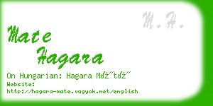 mate hagara business card